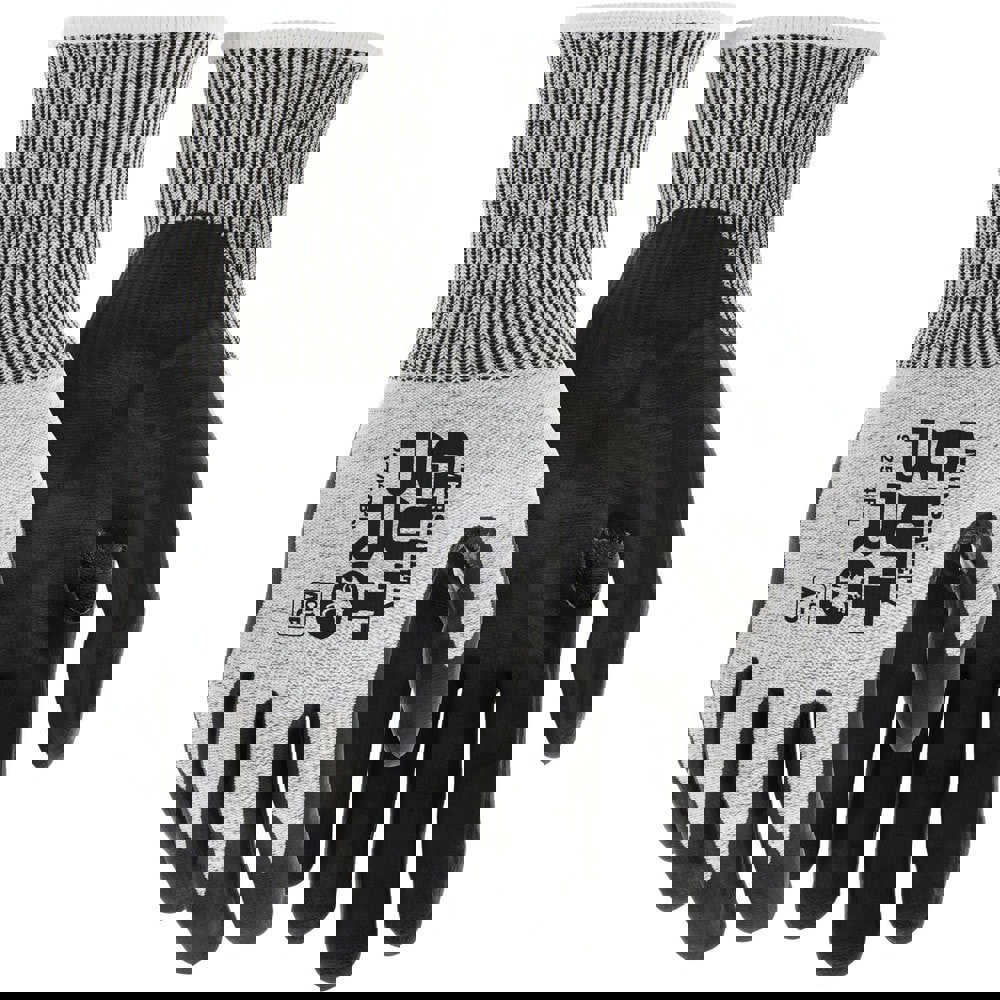 Cut Pro 92754BP Gloves, X-Large, Black/Gray, Dozen